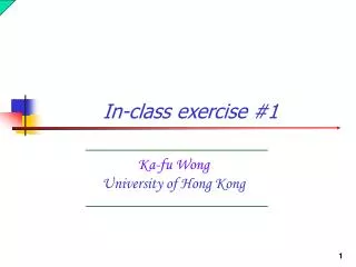 ka fu wong university of hong kong