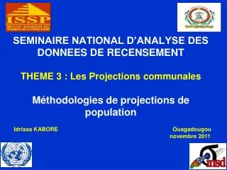 Idrissa KABORE Ouagadougou 						 novembre 2011