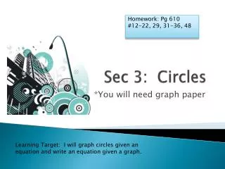 Sec 3: Circles