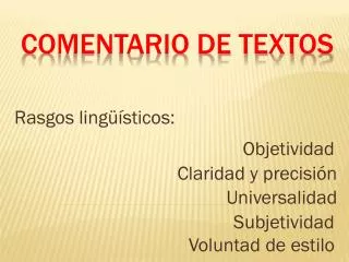 Comentario de textos
