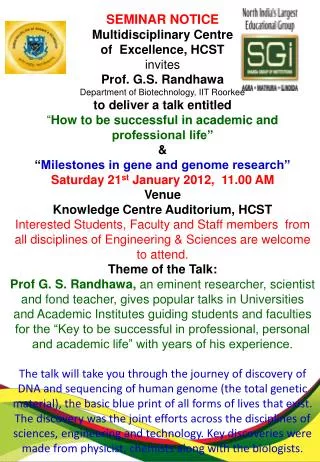 SEMINARSaturday21stJan2012