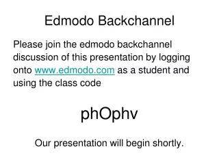 Edmodo Backchannel