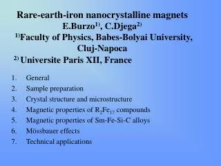 General Sample preparation Crystal structure and microstructure