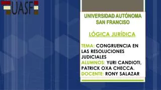 UNIVERSIDAD AUTÓNOMA SAN FRANCISO