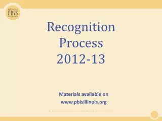 recognition process 2012 13