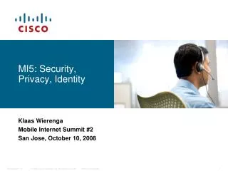 MI5: Security, Privacy, Identity